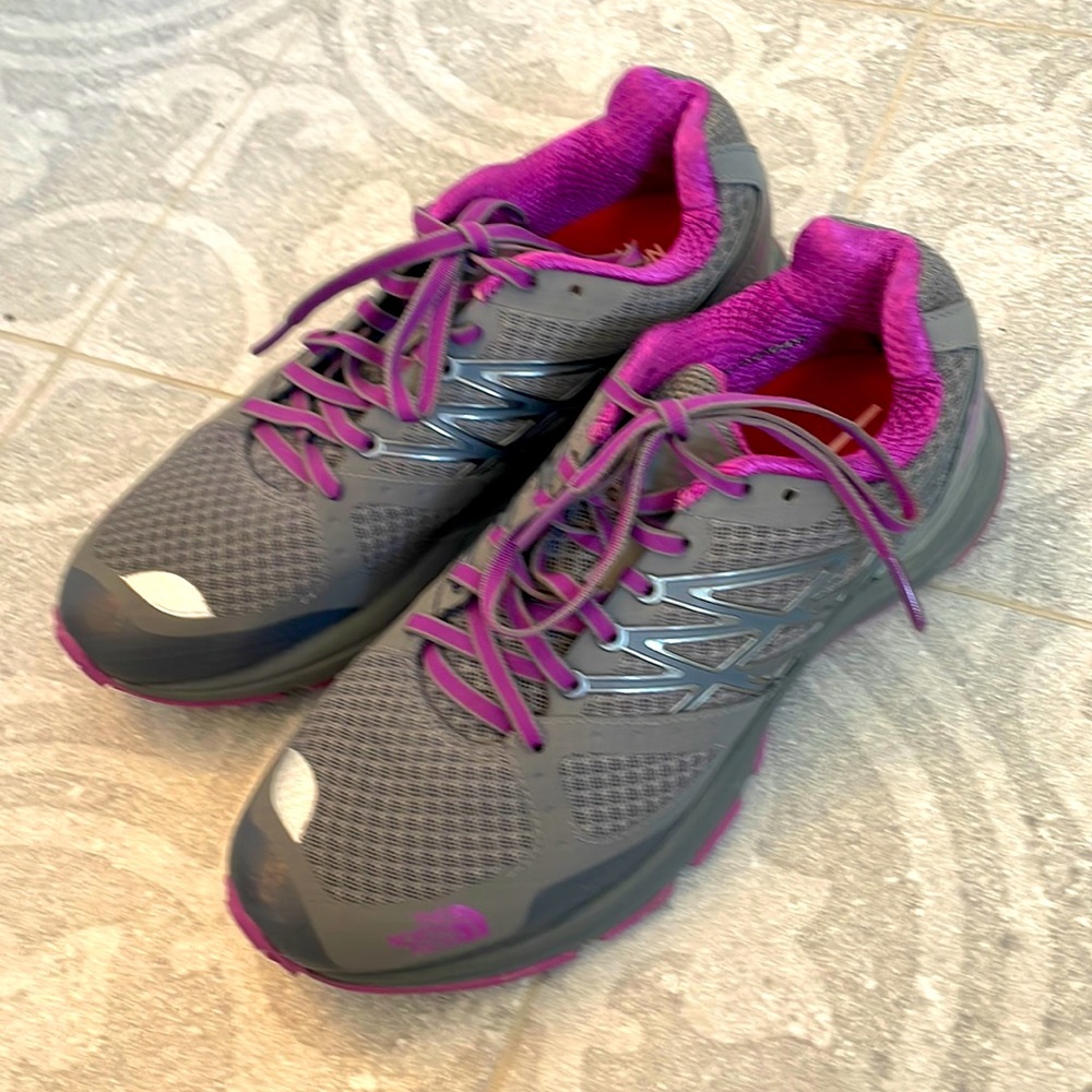 The North Face Gray and Purple Women's Athletic Shoes